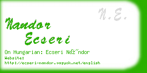 nandor ecseri business card